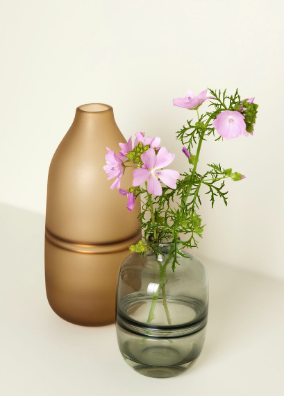 Glass Vase -smoked-