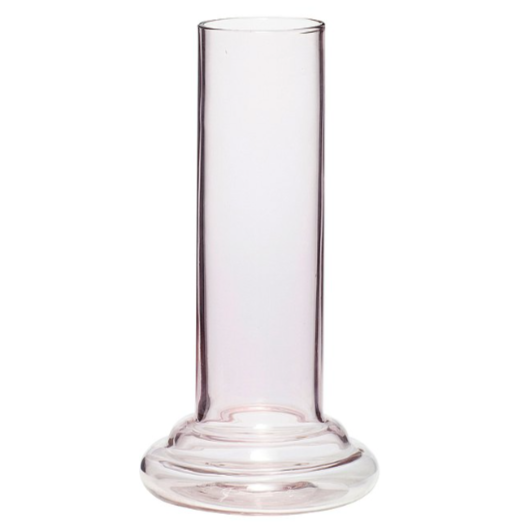 Vase -glass, rose-